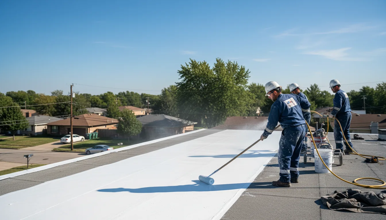 Commercial roof coating in Pollock, LA near me